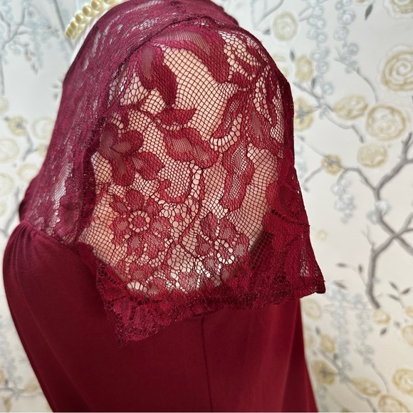 ❌SOLD❌Express Women's Size SP Lace Sweetheart Neckline Short Sleeves Round Neck - Picture 3 of 8